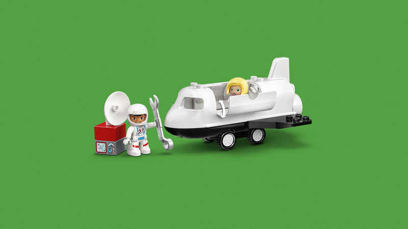 LEGO 10944 DUPLO Town Space Shuttle Mission Rocket Toy, Set Preschool Toddlers Age 2-4 Years Old With Astronaut Figures