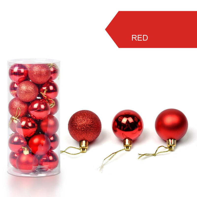 Christmas Baubles, 24/48 pcs Christmas Balls Ornaments for Christmas Tree Small Shatterproof Hanging Ball Baubles for Xmas Holiday Wedding Party Decorations Home Festival Decors (Red 3cm/24PC) - Gift Guide