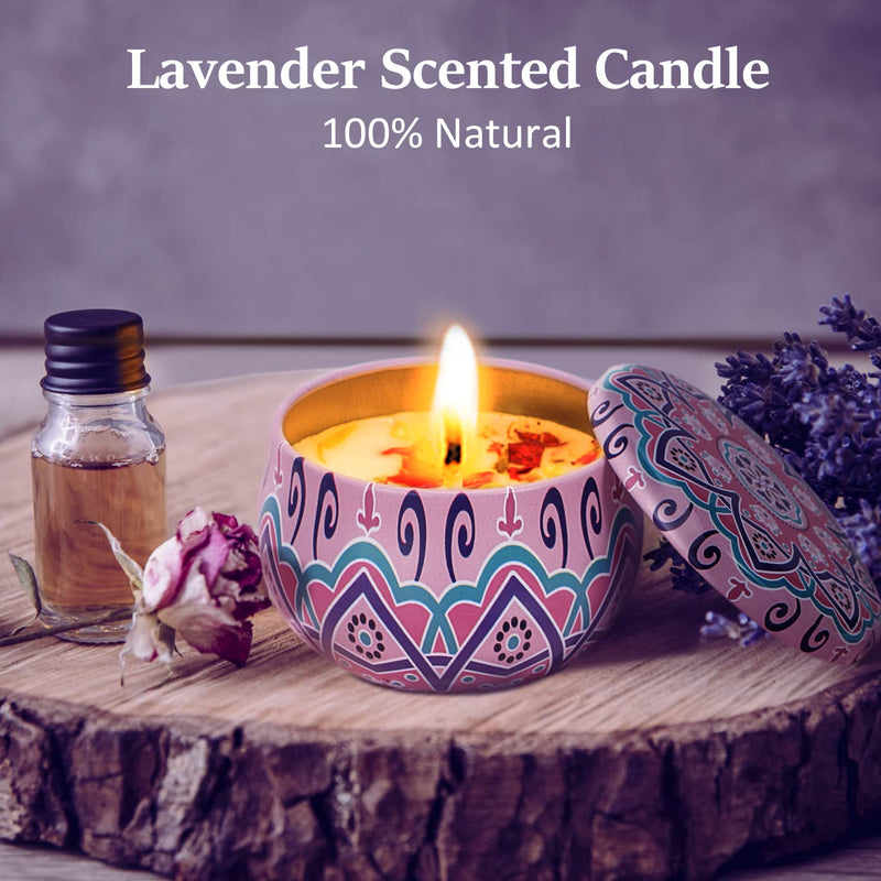 Lavender Pamper Gifts For Women,Birthday Pamper Hamper Mum Self Care Gift Set Relaxation Bath Gift Care Package For Her,Relax Spa Gift With Essential Oil,Bath Bomb,Bath Salt,Candle,Sleep Mask,Card