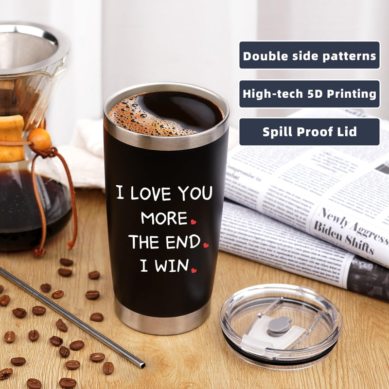 Grogife Gifts for Him Anniversary, Christmas for Boyfriend Husband - Funny I Love You Gifts for Him Boyfriend, Birthday Day Gifts for Men Fiance Romantic, Secret Santa Tumbler & Travel Mug 600ml