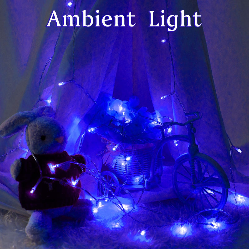 Dalugo Blue Battery Fairy Lights, 3M 30 LED Blue String Lights with 6h Timer, IP65 Waterproof Battery Powered Fairy Lights for Indoor Outdoor Christmas Decorations - Gift Guide