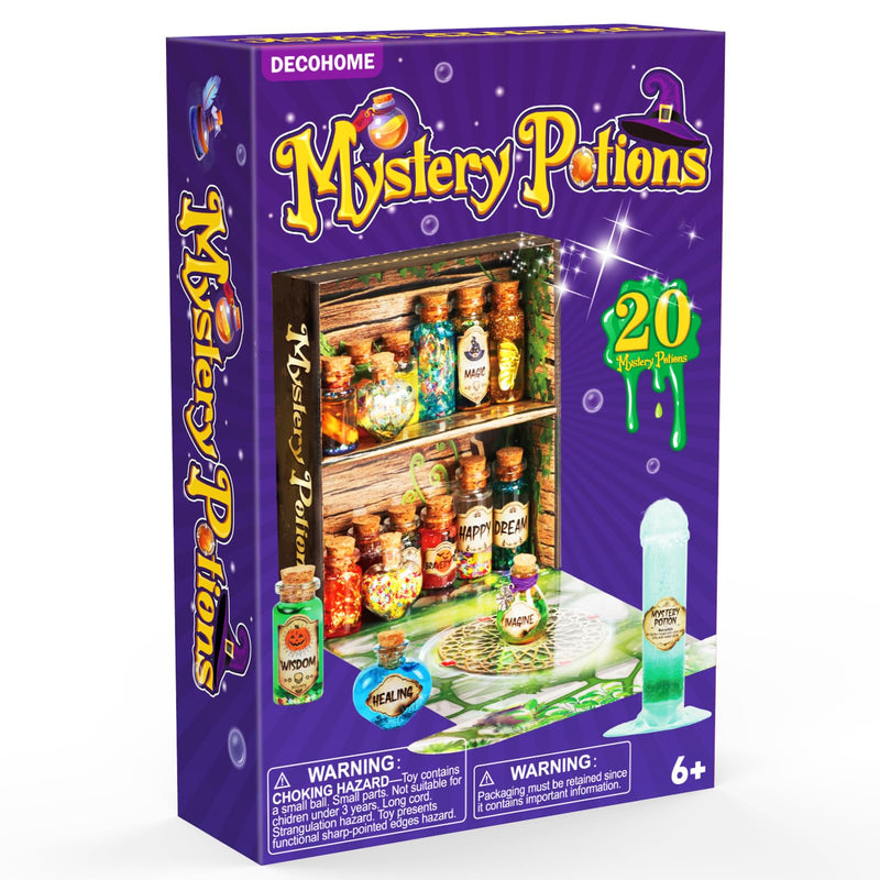 DECOHOME Mystery Potions Kit for Kids, 20 Magic Mix Wizard Potion Bottles, Craft Toys Creative Christmas Birthday Gifts for Boys & Girls Age 6 7 8 9 10+ - Gift Guide