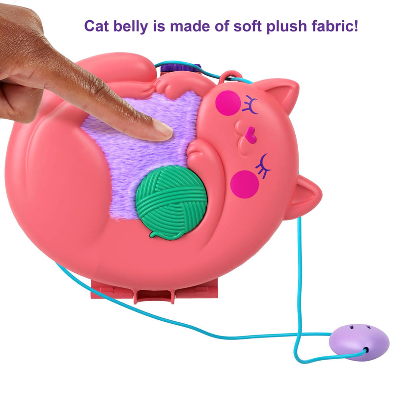 Polly Pocket Starring Shani Cuddly Cat Purse, Pet Vet Theme with 2 Micro Dolls & 18 Accessories, Pop & Swap Peg Feature, Great Gift for Ages 4 Years Old & Up, HGT16 - Gift Guide