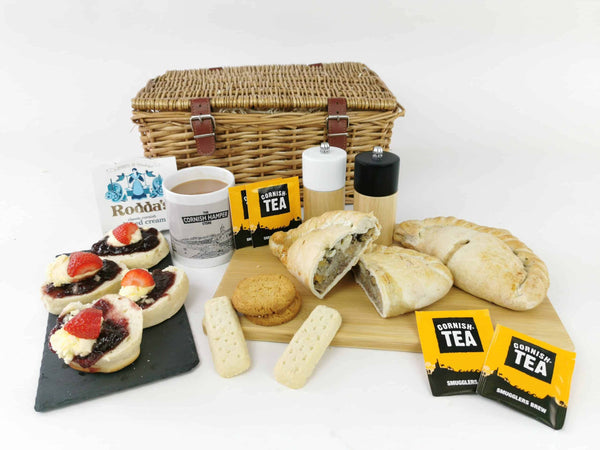 Cornish Pasty and Cream Tea Hamper, Afternoon Tea, Food Hamper, Birthday Gift, Thank You Gift, Fathers Day Gift - Gift Guide