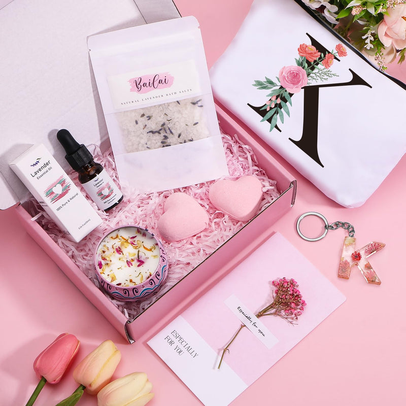 Bath Sets Birthday Pamper Gifts for Women Her, Unique Personalized Skin Care Self Care package for Her Pamper Hampers Kit for Women, Relaxation Spa Sets Birthday Gifts Ideas for Women Best Friend Mum