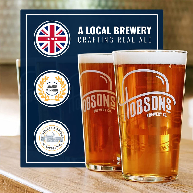 Hobsons Premium Craft Beers Gift Set - Mixed Real Ale Taster Selection 6 x 500ml Bottle Pack - Ideal present or Birthday Beer Gift