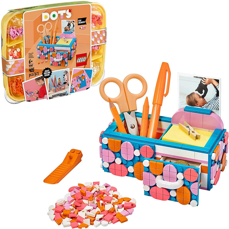 LEGO DOTS Desk Organizer 41907 DIY Craft Decorations Kit for Kids who Like Designing and Redesigning Their Own Room Decor Items to Use, Makes a Fun and Inspirational Gift, New 2020 (405 Pieces)