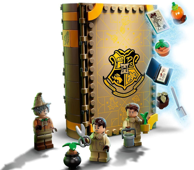 LEGO 76384 Harry Potter Hogwarts Moment: Herbology Class Collectible Book Toy, Travel Case, Portable Playset