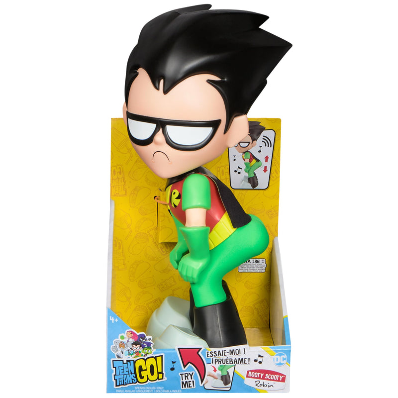 DC Comics Teen Titans Go! Booty Scooty Robin, Dancing Figure with Music, Press-Activated, Collectible Toy for Kids Aged 4 and Up