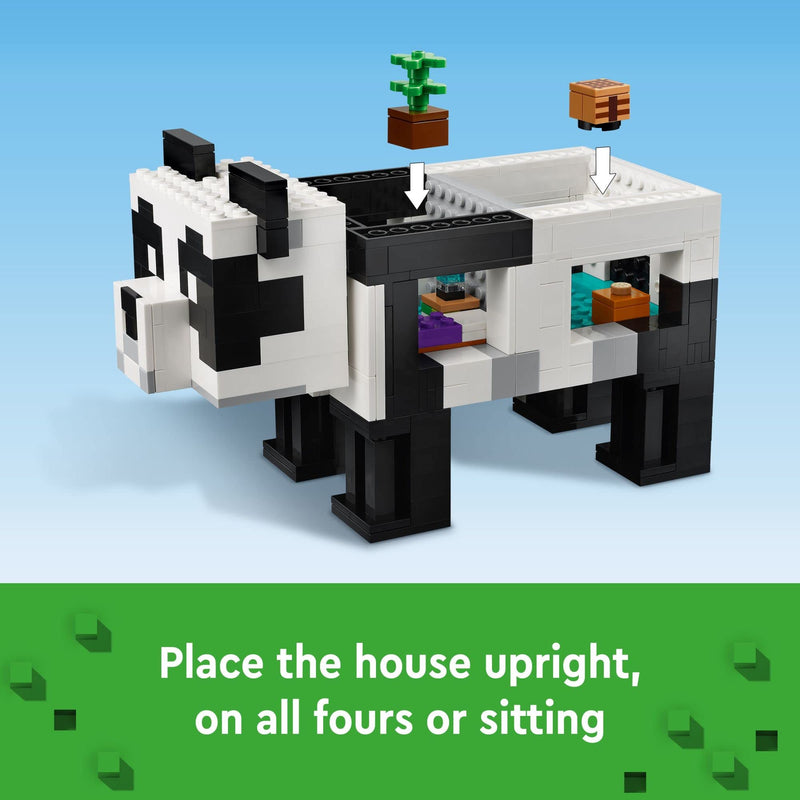 LEGO Minecraft The Panda Haven, Movable Toy House with Baby Pandas Animal Figures, Gaming Toys for Kids, Gift Idea for Boys and Girls Ages 8 Plus, 21245