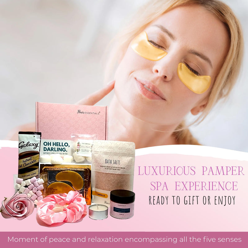 Pamper Gift Set for Women, Self Care Gift, Birthday Hamper Pamper Set for Her, Hug in a Box - Vanilla