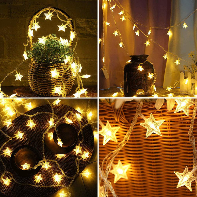 FANSIR Plug in LED String Lights, 100 LED Star Fairy Lights 33 feet 8 Modes Wire Lights Mains Powered Dissemble Firefly String Lights for Bedroom Wedding Party Indoor Outdoor Decoration (Warm White) - Gift Guide