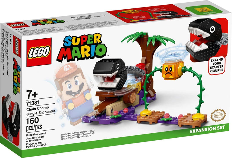 LEGO 71381 Super Mario Chain Chomp Jungle Encounter Expansion Set, Buildable Game with Bramball Figure