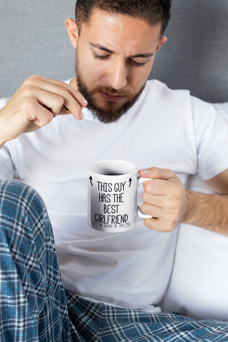 Boyfriends Mug - Fathers Day Mug for Him, Gifts for Boyfriend - This Guy has The Best Girlfriend, Birthday Gifts for him, Coffee Mugs Cup, Present for Christmas - wm7419 - Gift Guide