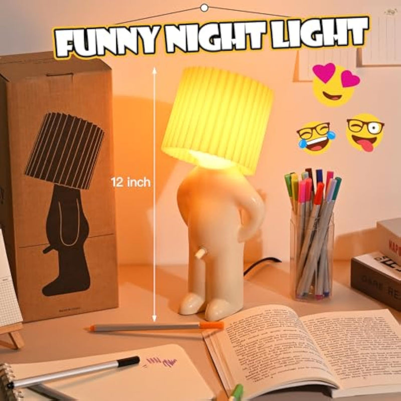 Modest Mike Naughty Night Lamp, OMG That Wiener Switch! Shy Boy Night Light, Adult White Elephant Gift, Creative Night Light, Valentines Day Gifts for Him Her, Funny Anniversary (Black, UK Plug)