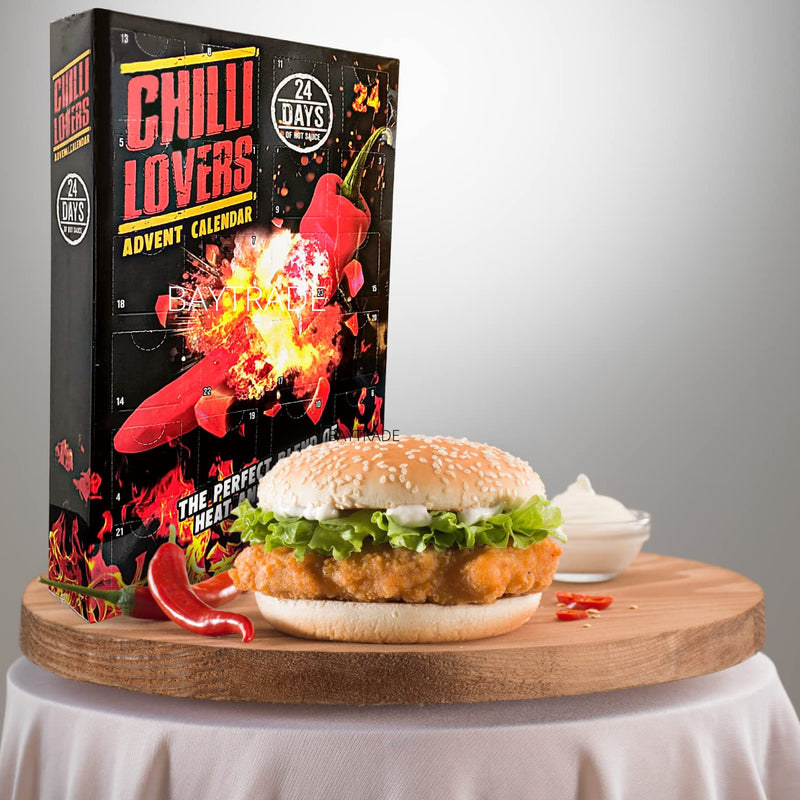 Chilli Advent calendar 2024-24 Days Chilli Sauce - Hot Sauce Advent Calendar 2024 - Christmas Food Advent Calendar Men Women Vegan Vegetarian - Advent calendar 2024 Christmas Adults - Gift Guide