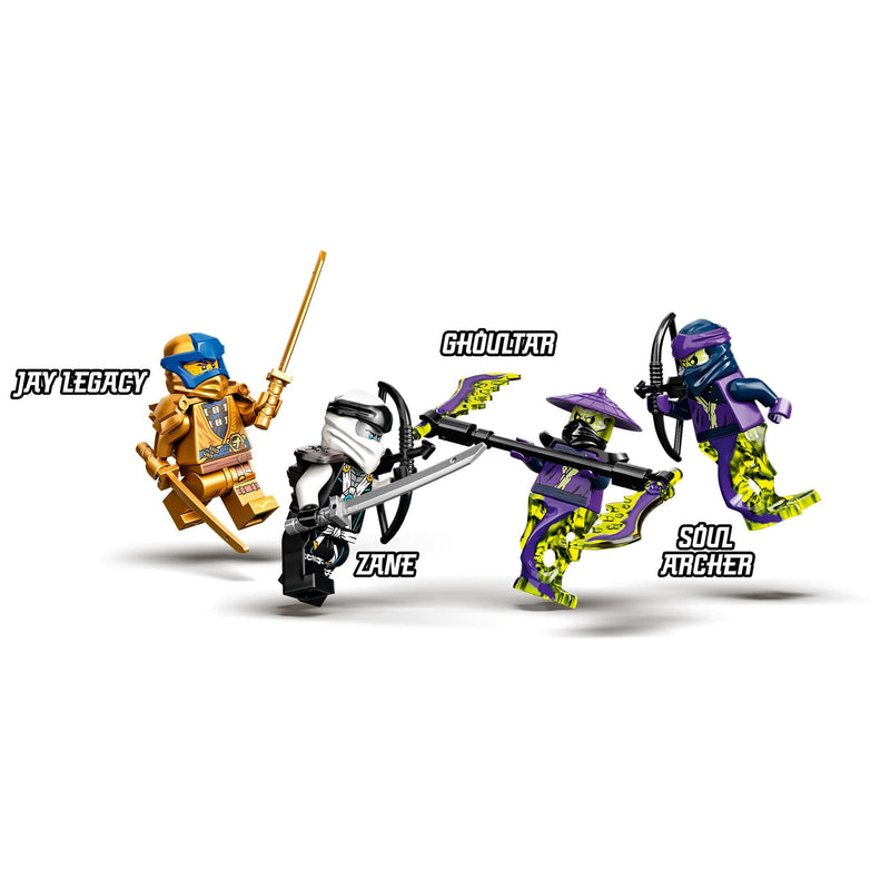 LEGO 71738 NINJAGO Legacy Zane’s Titan Mech Battle, Action Figure Ninja Toy with Golden Jay & Zane Minifigures, plus Ghost Warriors, Gifts for Kids, Boys & Girls