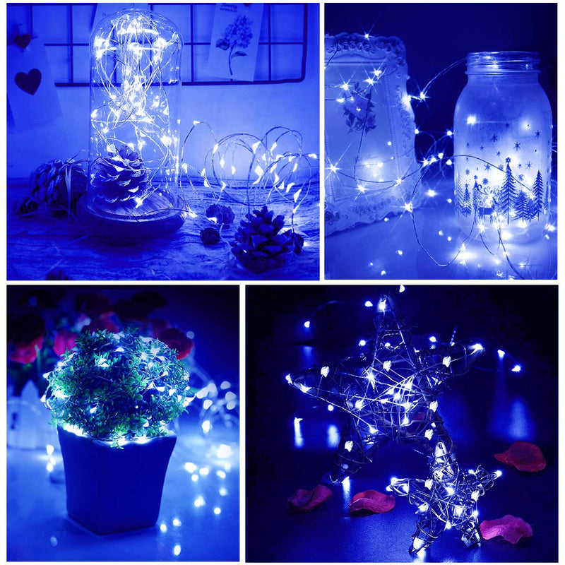 Blue Fairy Lights, Dalugo 30 LED 3m/10ft Battery Powered Blue Lights for Jubilee Decorations Party Bedroom Tent Garden Jars - Gift Guide