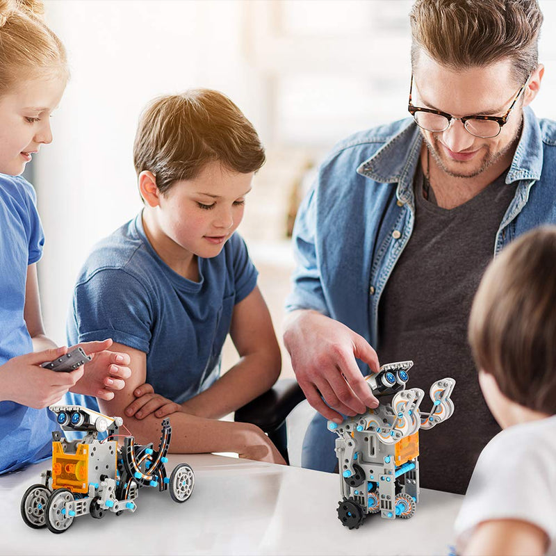 Sillbird STEM 12-in-1 Education Solar Robot Toys-190 Pieces DIY Building Science Experiment Engineering Kit for kids toys gifts for boys girls Aged 8 9 10 11 12+, Solar Powered by the Sun - Gift Guide