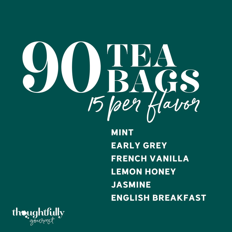 Thoughtfully Gourmet, Office Life Tea Gift Set, Tea Sampler Includes 6 Flavours of Tea with Funny Quotes, Great Office Gifts for Coworkers, Set of 90 - Gift Guide