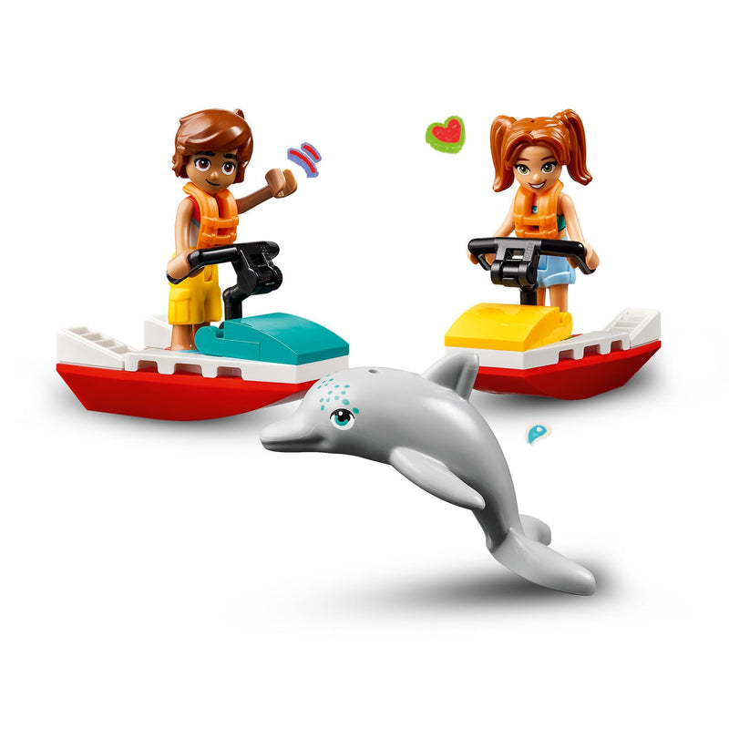 LEGO Friends Beach Water Scooter, Lifeguard Toy Building Set for 5 Plus Year Old Girls, Boys & Kids, with 2 Mini-Dolls and a Dolphin Figure for Imaginative Play, Birthday Gift Idea 42623