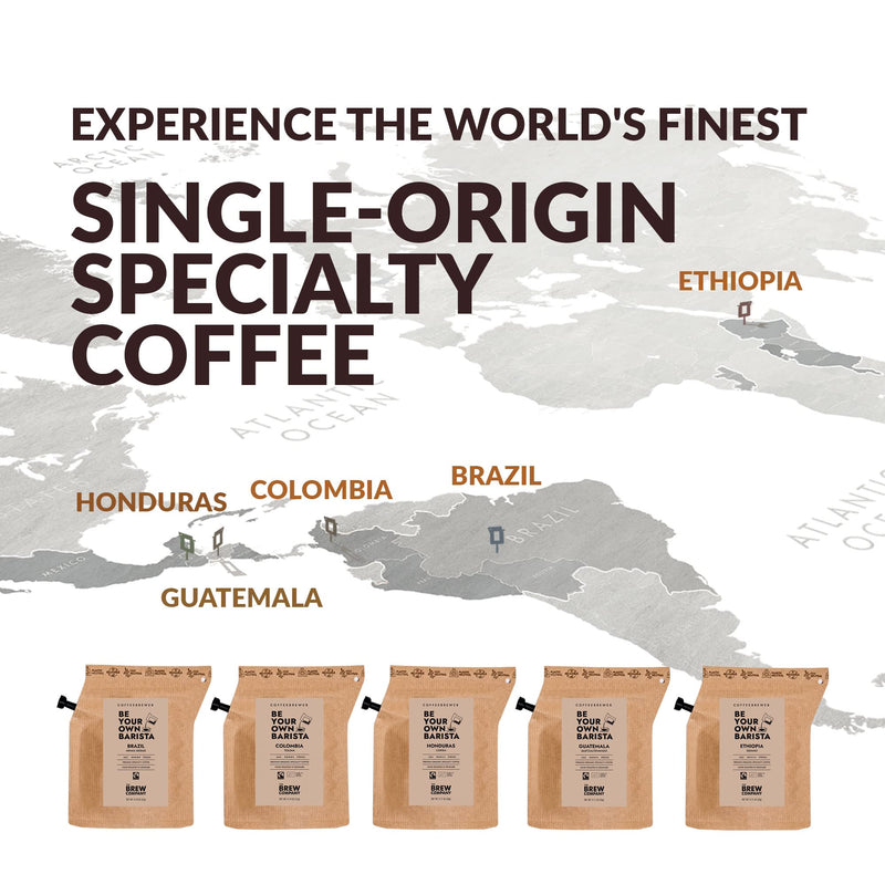 Original Gourmet Coffee Gift Set for Men & Women – 5 of the World’s Finest Single Estate Specialty & Organic Coffees | Brew & Enjoy Anytime, Anywhere | Hamper Style Letterbox Gift Idea for Him & Her - Gift Guide