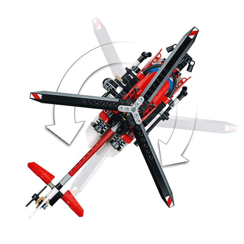 LEGO 42092 Technic Rescue Helicopter, 2 in 1 Concept Toy Plane, Model Building Set for 8+ Years Old Boys and Girls