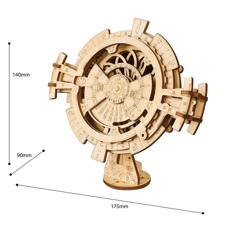 ROKR Perpetual Calendar 3D Wooden Puzzles/Mechanical Models/Propelled Model Mechanical Model Construction Kits For Teens and Adults