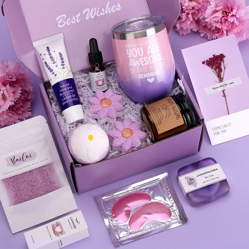 Bath Sets Pamper Gifts for Women, Unique Skin Care Self Care package for Her Relaxation Spa Sets for Women Gifts, Birthday Hamper Wellbeing Get Well Soon Gifts Ideas for Women Best Friend, Mum, Sister