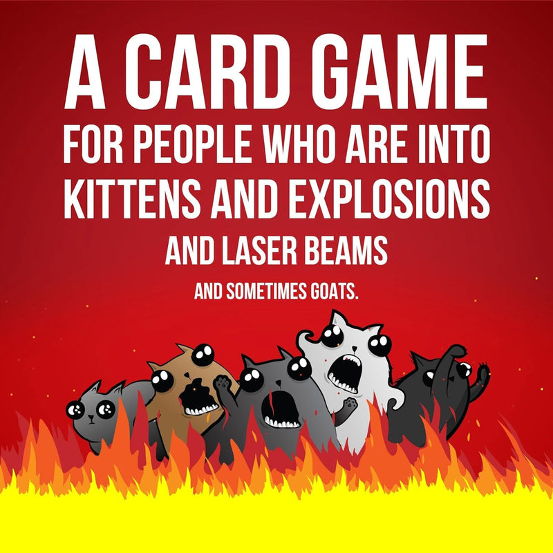 Exploding Kittens Original Edition - 2-5 Players - Ages 7+ - 15 Minutes to Play - High Stakes Card Game - Party Game, Family Game Night, Kid and Adult Card Game