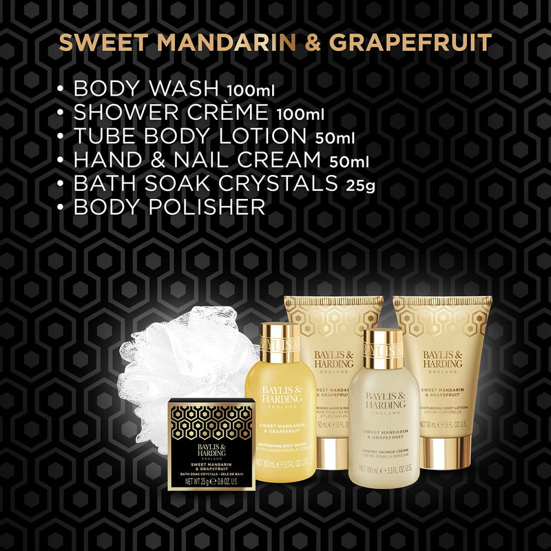 Baylis & Harding Sweet Mandarin & Grapefruit Luxury Pamper Present Gift Set - Vegan Friendly (Pack of 1)