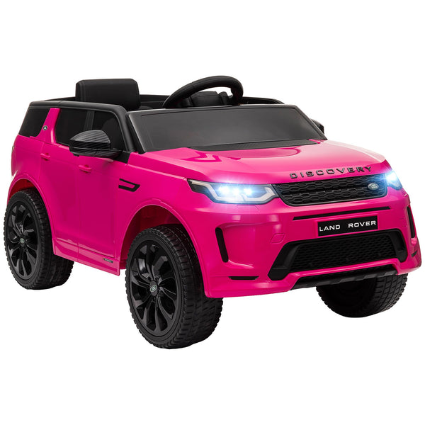 AIYAPLAY Land Rover Discovery Sport Licensed Kids Electric Car, 12V Ride on Car with Remote Control, LED Lights Music Horn, for 3-6 Years - Pink