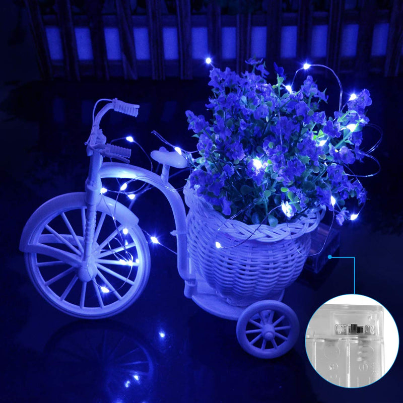 Blue Fairy Lights, Dalugo 30 LED 3m/10ft Battery Powered Blue Lights for Jubilee Decorations Party Bedroom Tent Garden Jars - Gift Guide