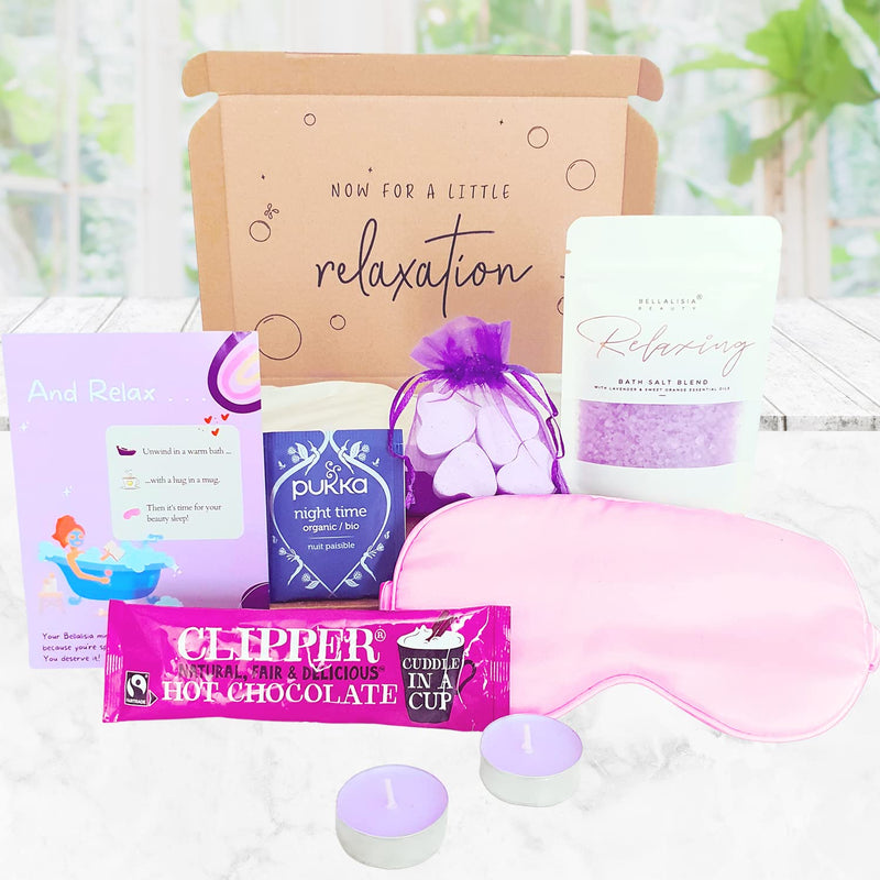 Bellalisia Pamper Gifts For Women, Relaxation Gifts for Women, Self Care Hamper Kit, Hug In A Box Bath Presents Relaxing Mums Gift Set, Ideal Birthday, Christmas & Retirement Gift For Her to Relax