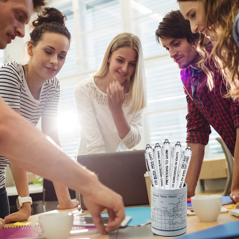 Funny Pens, 5 Pack Rude Novelty Ballpoint Pens Gifts for Work Colleague, Funny Work Sucks Pen Set for Adults Women Men Colleague, Office Colleague Birthday or Leaving Funky Stationery Quirky Gifts