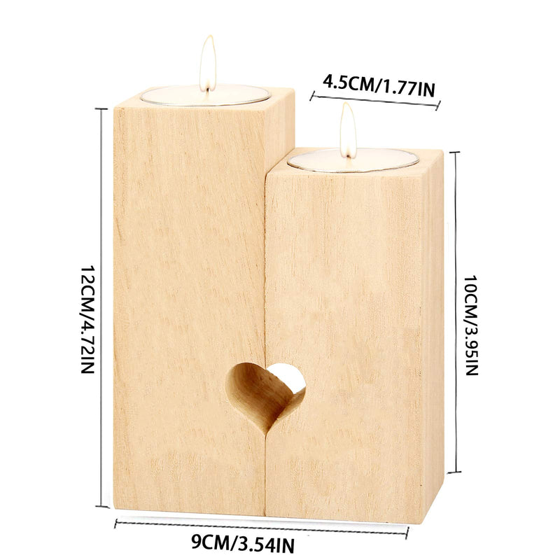 Heart-shaped Candlestick-Candle Valentines-Decoration Birthday-Wooden Candle - craft Candlestick,birthday gifts for wife-anniversary, for her gifts(To My Wife)