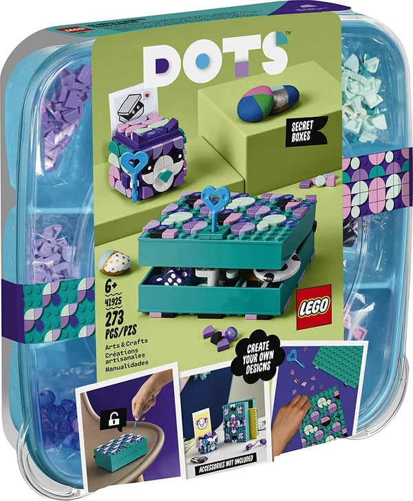 LEGO DOTS Secret Boxes 41925 DIY Craft Decorations Kit; Makes a Creative Gift for Kids Who Want to Make Cool Designs, New 2021 (273 Pieces)