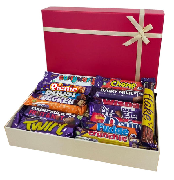 Chocolate Gift Box - Full Sized Bars - Perfect Chocolate Hamper - Last Minute Gifts - For Kids - Him and Her All Occasions Fathers Day - Gift Guide