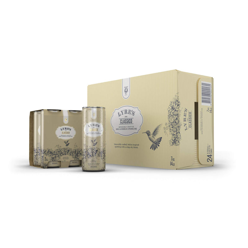 Lyre's Non Alcoholic Spirits Classico - Ready to Drink Case of 24 - Award Winning Alcohol Free Drinks & Spirits