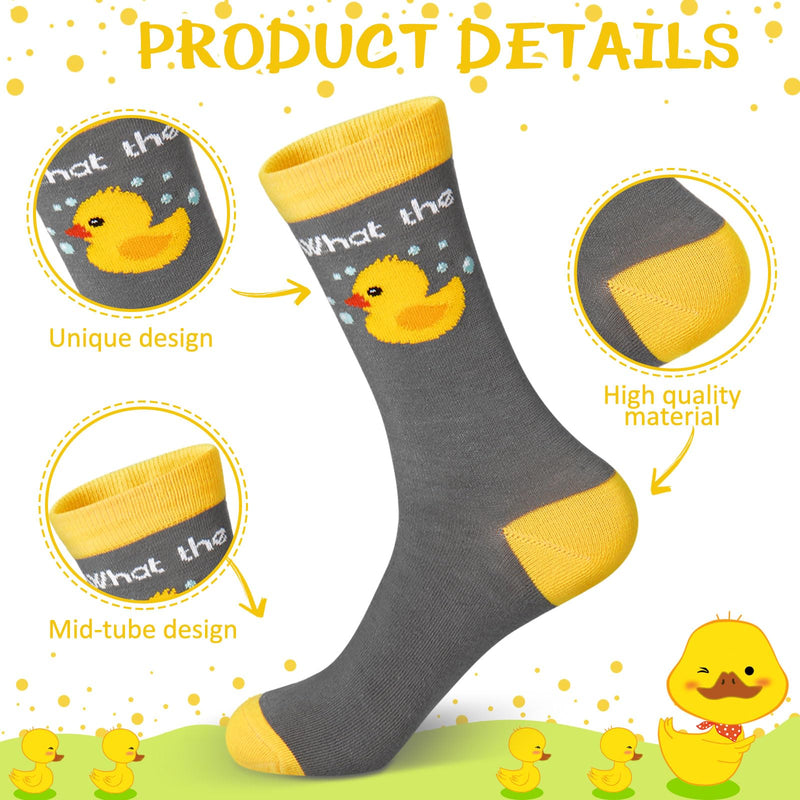 Hicarer 2 Pairs Funny Animal Socks Duck Socks Novelty Socks Duck Socks for Women Men Christmas Gifts