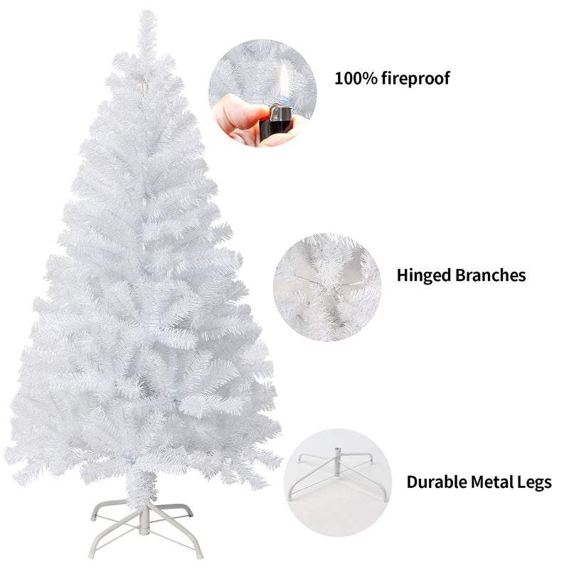 VEYLIN 4ft White Christmas Tree 320 Tips Artificial Tree with Metal Stand - Gift Guide