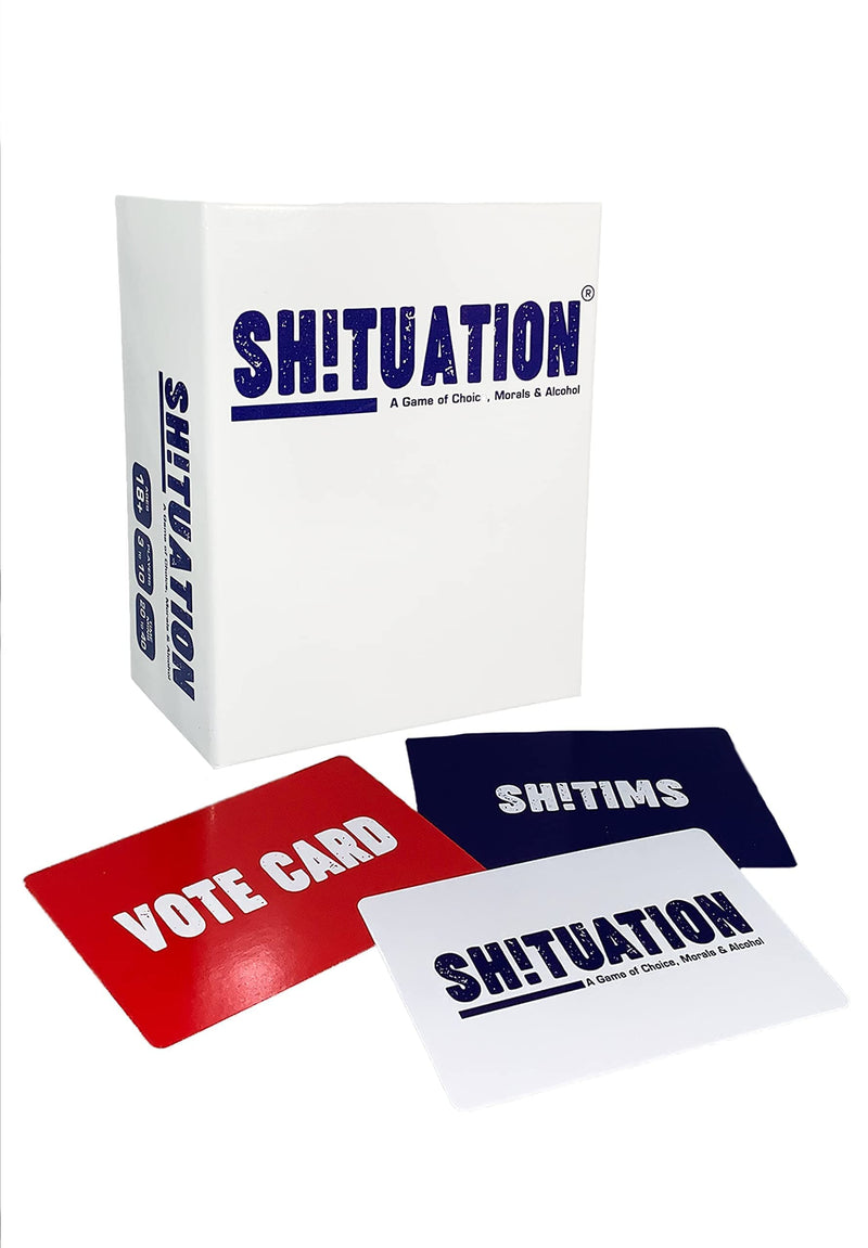 Shituation Fun Adult Drinking Game - Hilarious Party Games - Ideal For Funny Nights In With Friends, Dinner Parties, Students, Predrinks and Zoom parties.