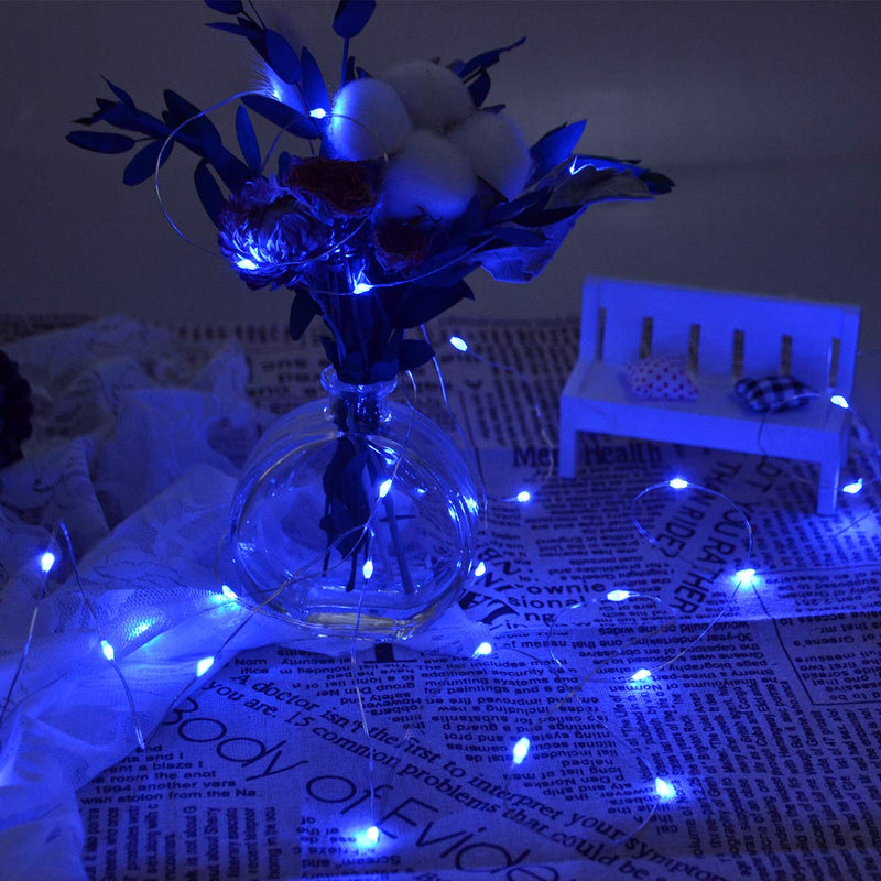 Blue Fairy Lights, Dalugo 30 LED 3m/10ft Battery Powered Blue Lights for Jubilee Decorations Party Bedroom Tent Garden Jars - Gift Guide