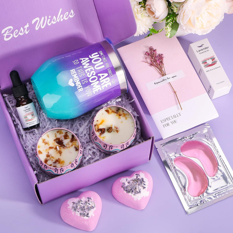 Bath Sets Birthday Pamper Gifts for Women, Unique Skin Care Self Care package for Her Pamper Hampers Kit for Women, Relaxation Spa Gifts Set Get Well Soon Gift Ideas for Women Best Friend, Mum, Sister