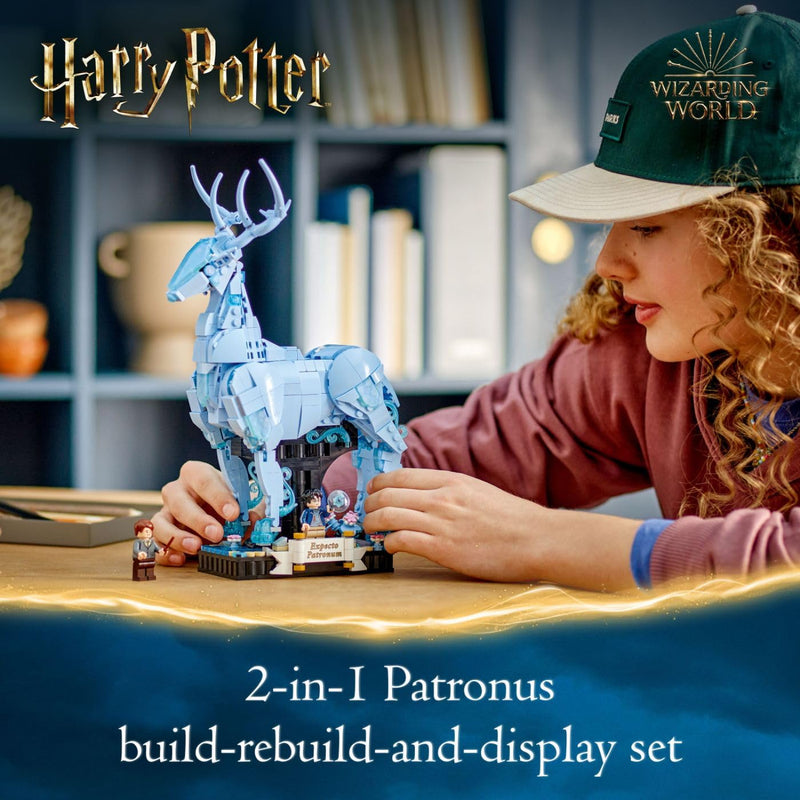 LEGO Harry Potter Expecto Patronum 76414 Collectible 2-in-1 Building Set; Birthday Gift Idea for Teens or Fans Aged 14 and Up; Build and Display Patronus Set for Fans of The Wizarding World