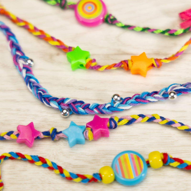 Galt Friendship Bracelets - Jewellery Making Craft Kit for Kids and Activity Pack for Girls and Boys - Colourful Threads, Beads, Stickers and Ribbon - Childrens Birthday Party Gift - Ages 7 Years Plus - Gift Guide