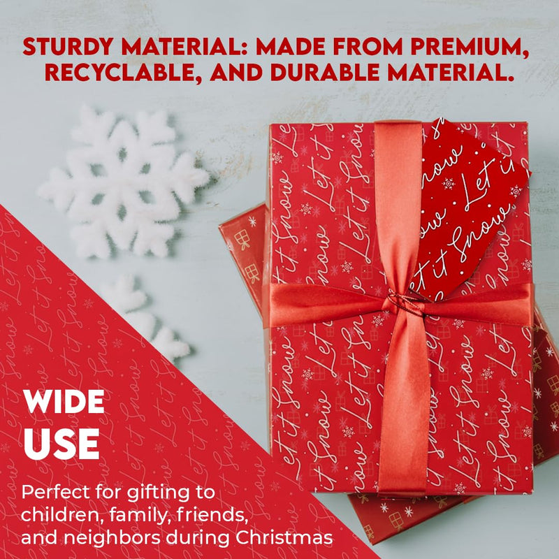 GEMS |16 Christmas Wrapping Paper 50cm x 70cm | 8 Festive Designs | Premium Quality Paper | Ideal for Xmas Birthday Christmas Party Festival Wrapping Paper | Gifts Wrapping Paper Sheets - Gift Guide