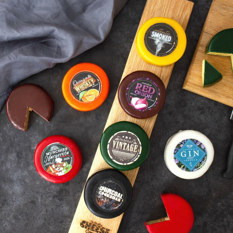 The Chuckling Cheese Company Rainbow Cheese Gift Box | 7 Cheese Truckles Selection Box | Foodie Gifts, Cheese Gifts for Him, Cheese Selection, Birthday Gifts - Gift Guide