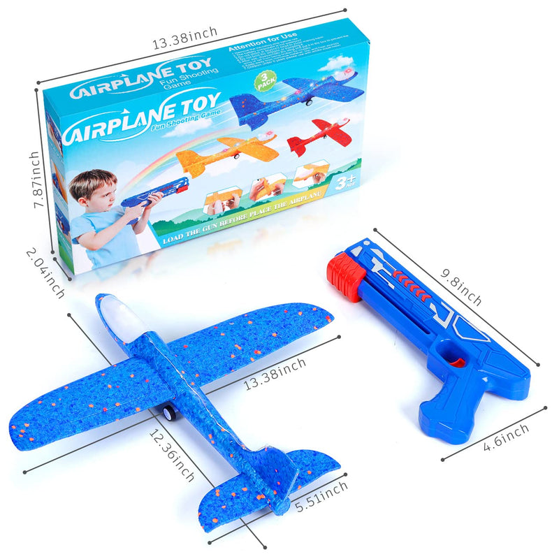Winstico Boys Toys Age 4 5 6 7 8 9 Year Old Boy Gifts, Airplane Launcher Toy with 3 Pack Foam Glider Planes, Outdoor Garden Toys Birthday Present Gift for Kids Age 3 4 5 6 7 8 9 Year Old Boys - Gift Guide