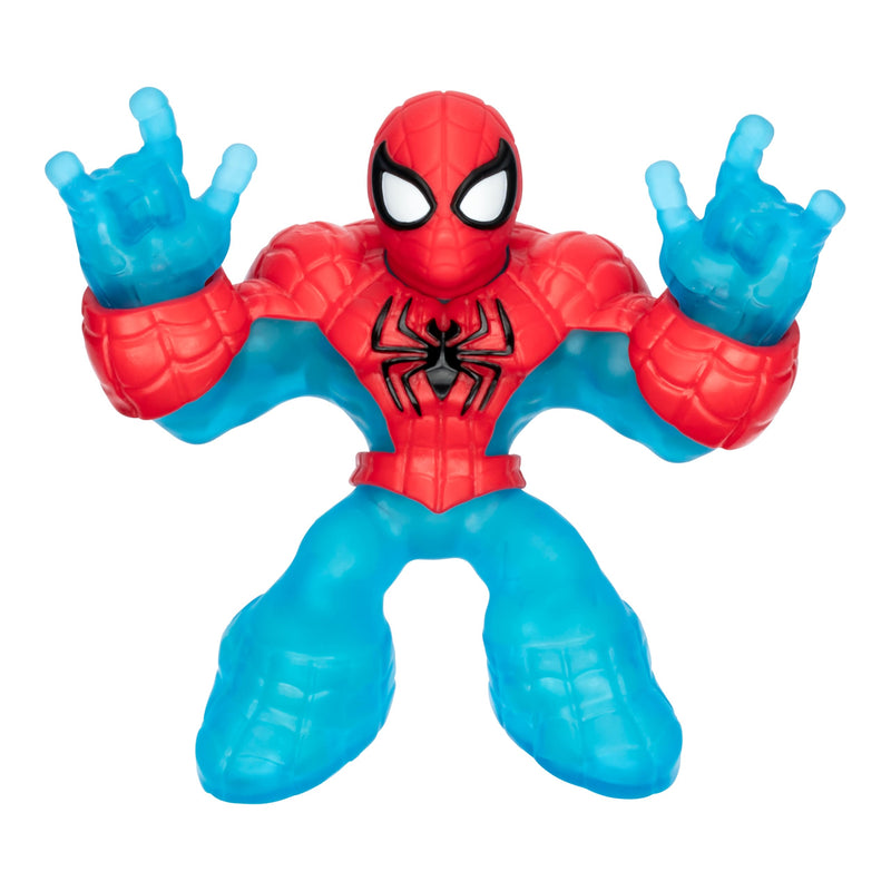 Heroes of Goo Jit Zu GLOW SURGE, Stretch And Glow Spider-Man, Super Stretchy Goo Filled Marvel Superhero Spider-Man. Stretch Him 3 Times his Size